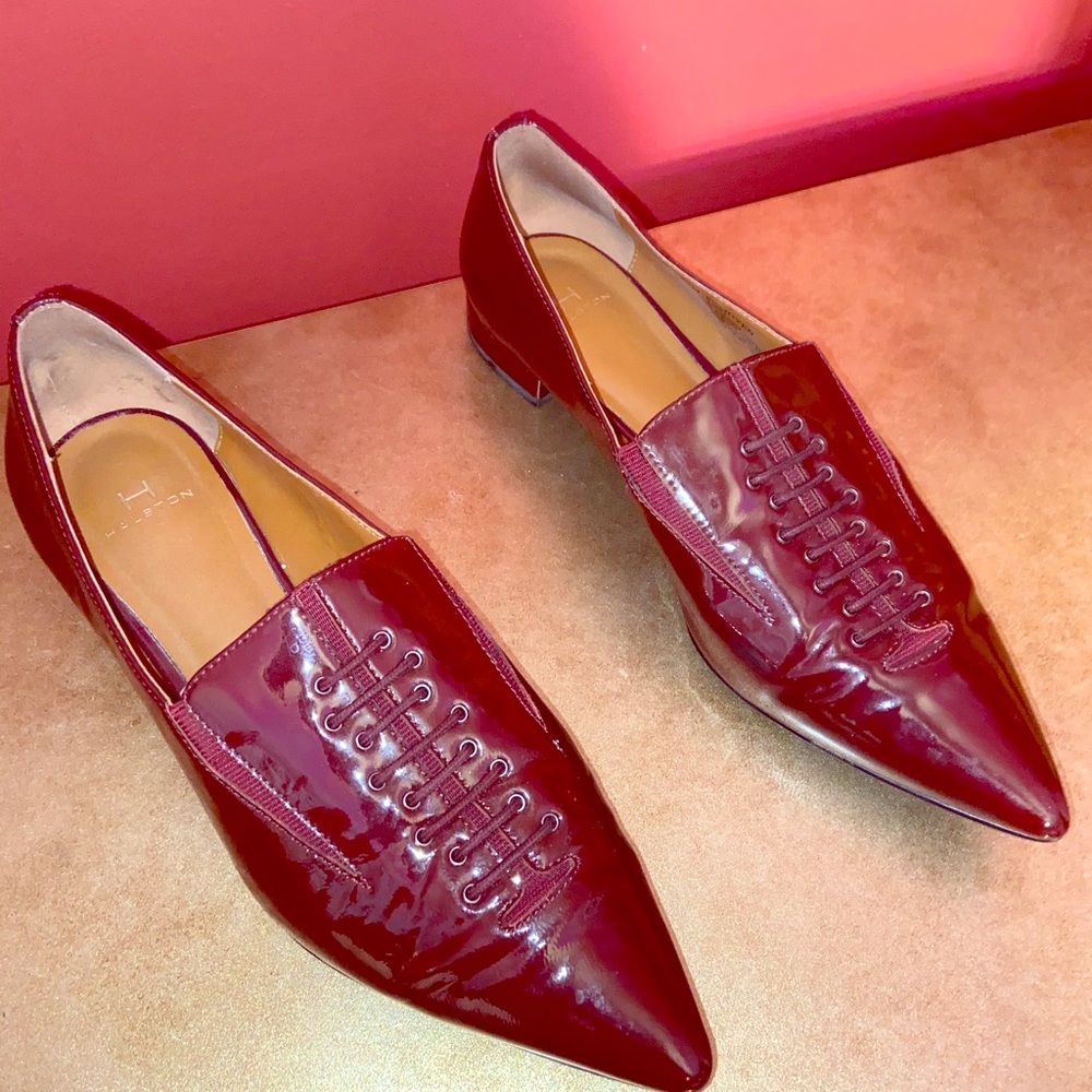 Burgundy Pain Leather Shoes